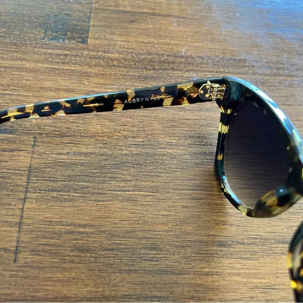 KREWE Tortoiseshell Cat Eye Sunglasses with Dark Green Gradient Lenses